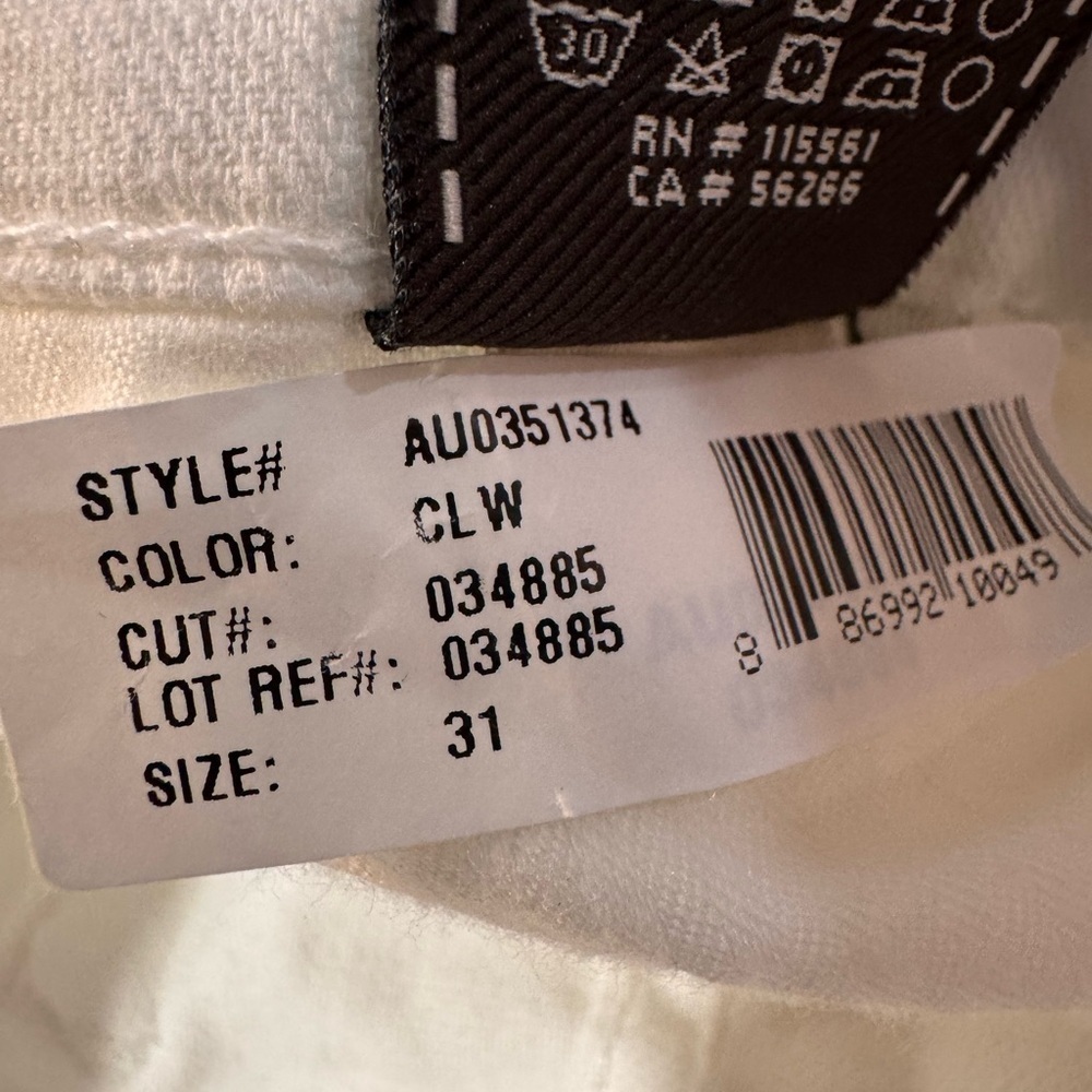 7 For All Mankind Women’s The Slim Cigarette Denim Jeans in Cleaned White NWT - Picture 12 of 15